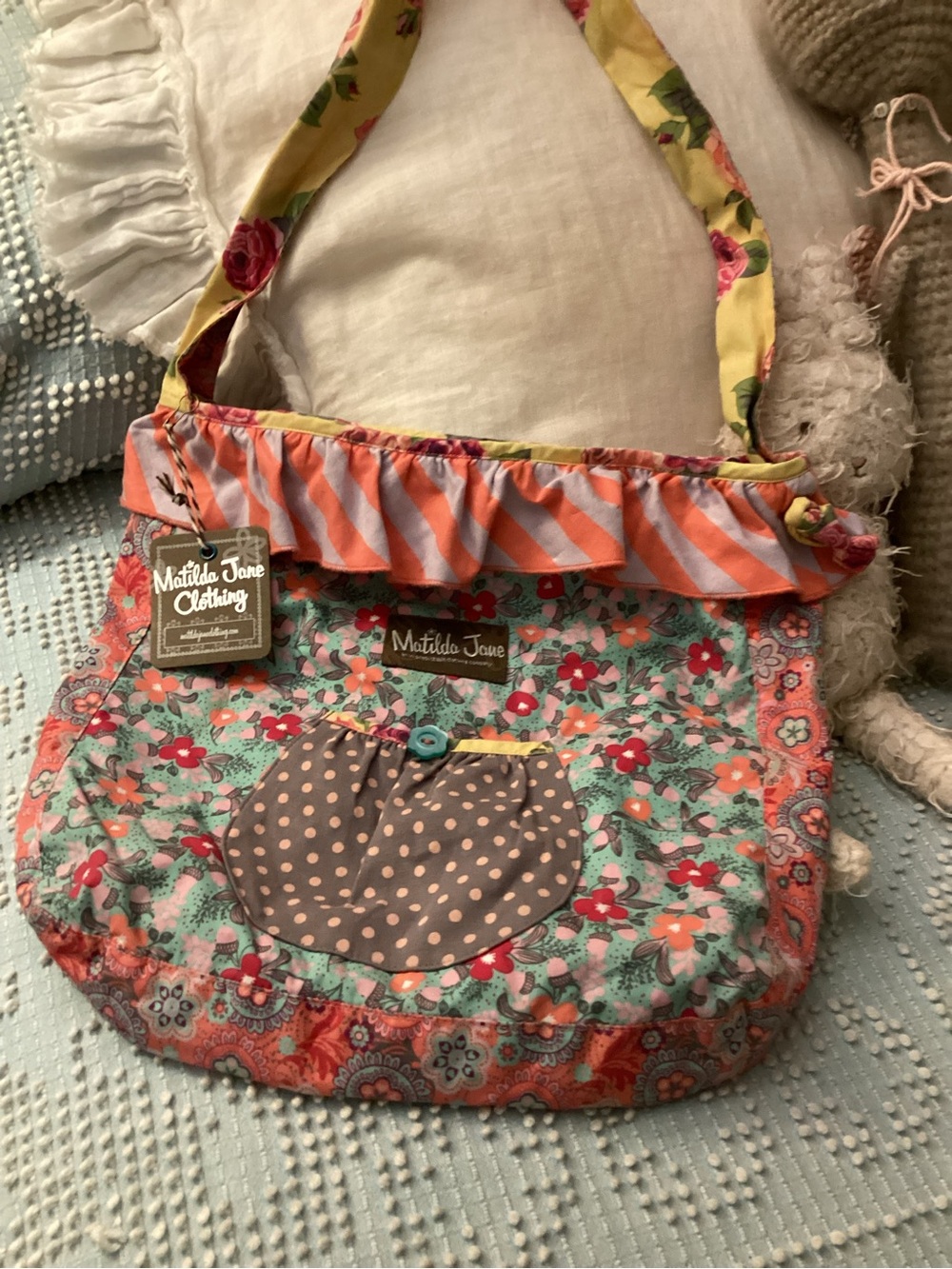 Matilda Jane Floral Patchwork Shoulder Bag in Multi-Color